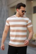 Erkek çift Renk Pamuklu örme Kumaş Kısa Kollu T-shirt resmi